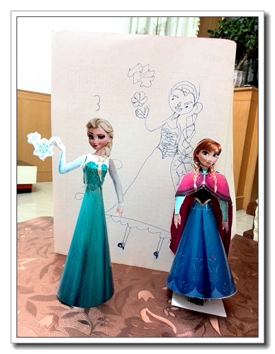 艾莎公主折纸裙子图片